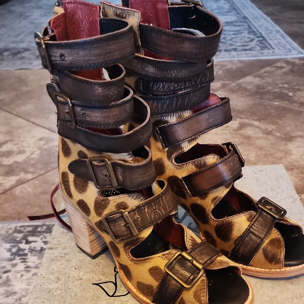 Leopard Print Gladiator Sandals